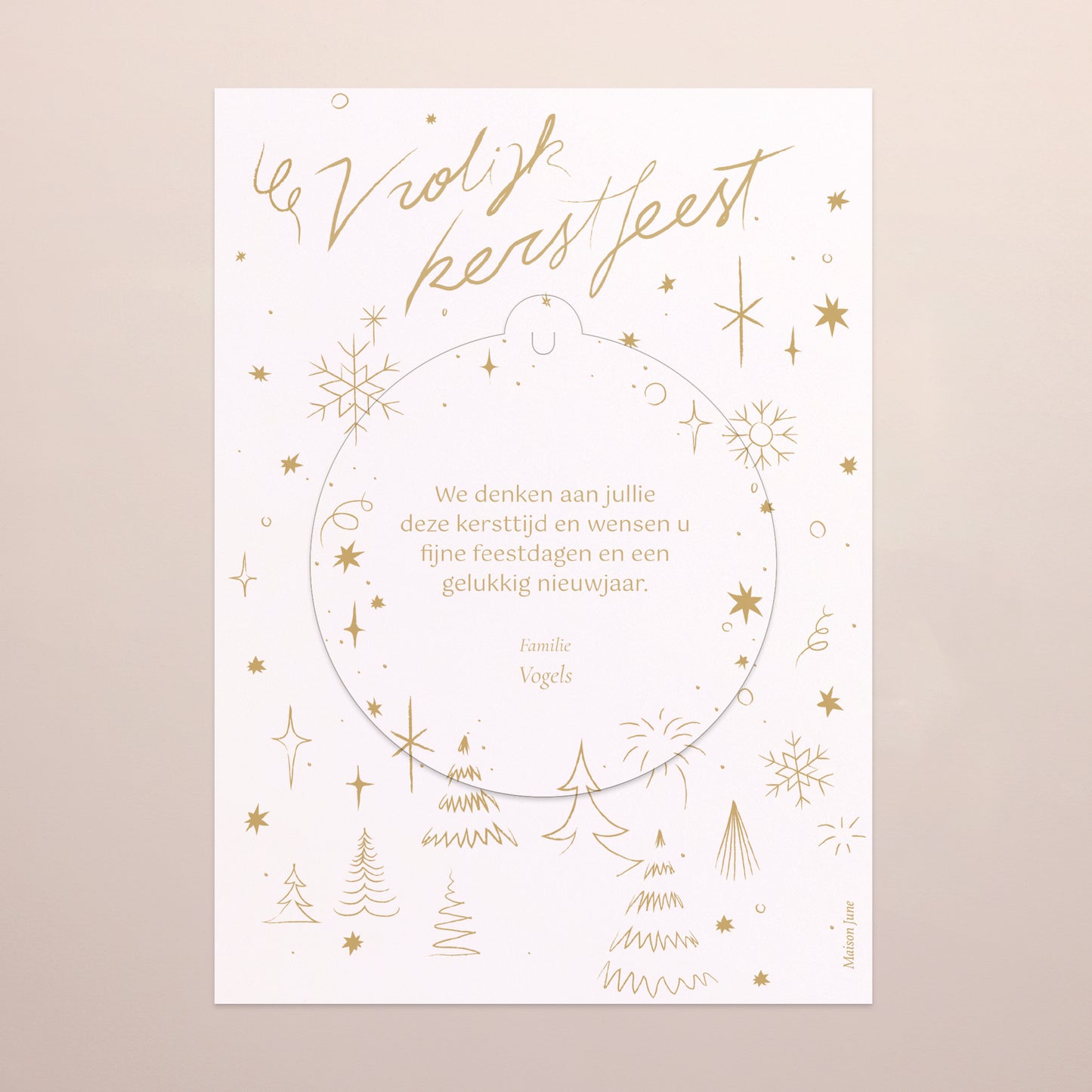 Kerstkaart Eindejaar Afneembaar Kerstgloed foto N° 3