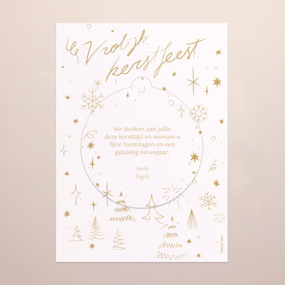 Kerstkaart Eindejaar Afneembaar Kerstgloed foto N° 3