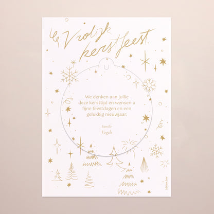 Wenskaart Eindejaar Afneembaar Kerstgloed foto N° 3