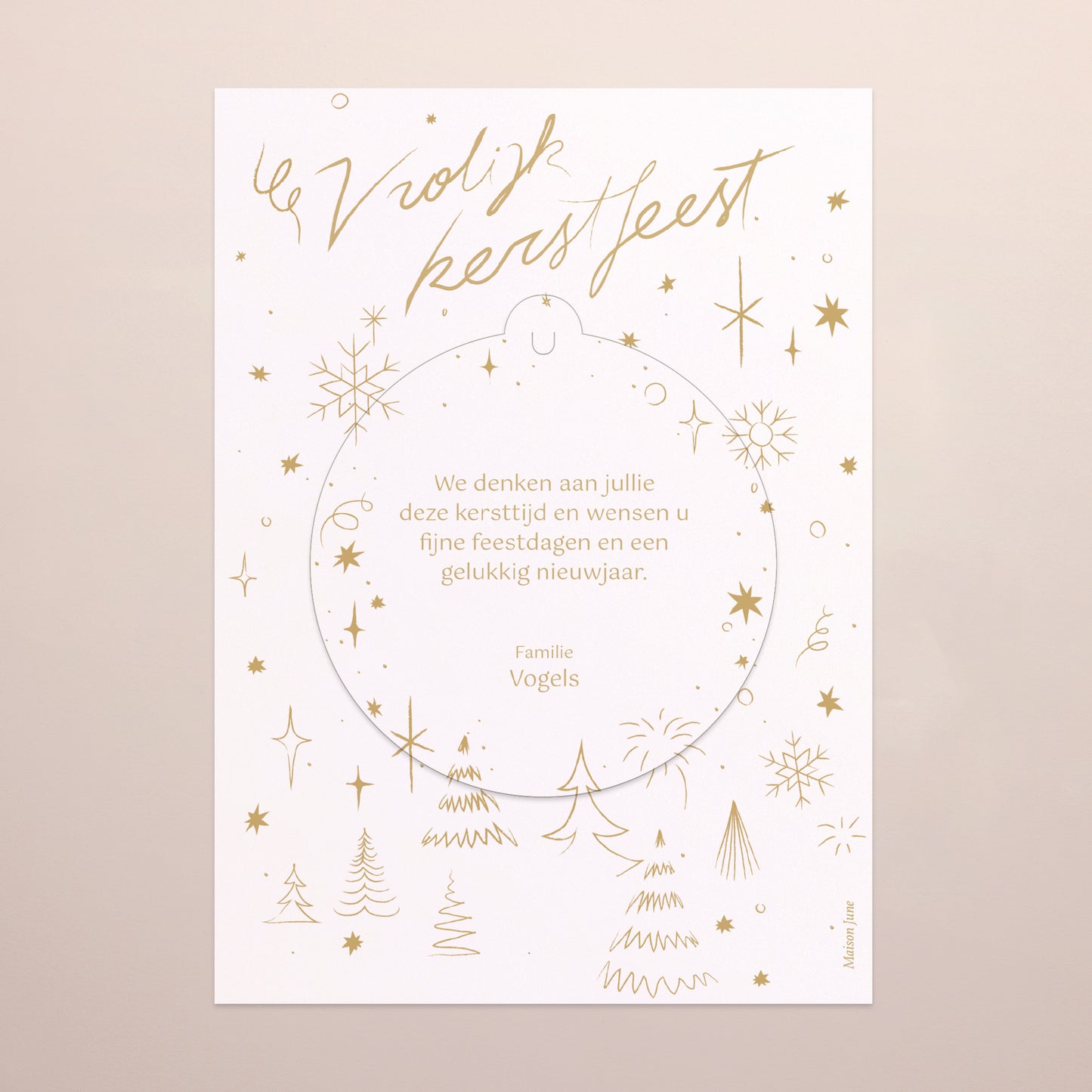 Kerstkaart Eindejaar Afneembaar Kerststraling II foto N° 3