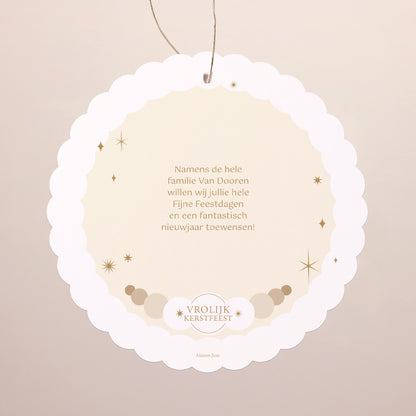 Kerstkaart Eindejaar Om op te hangen. Zachtheid van de winter foto N° 2