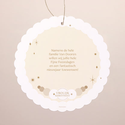 Kerstkaart Eindejaar Om op te hangen. Kerstwarmte foto N° 2