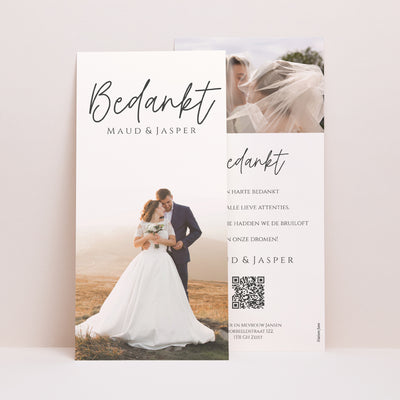 Bedankkaarten bruiloft