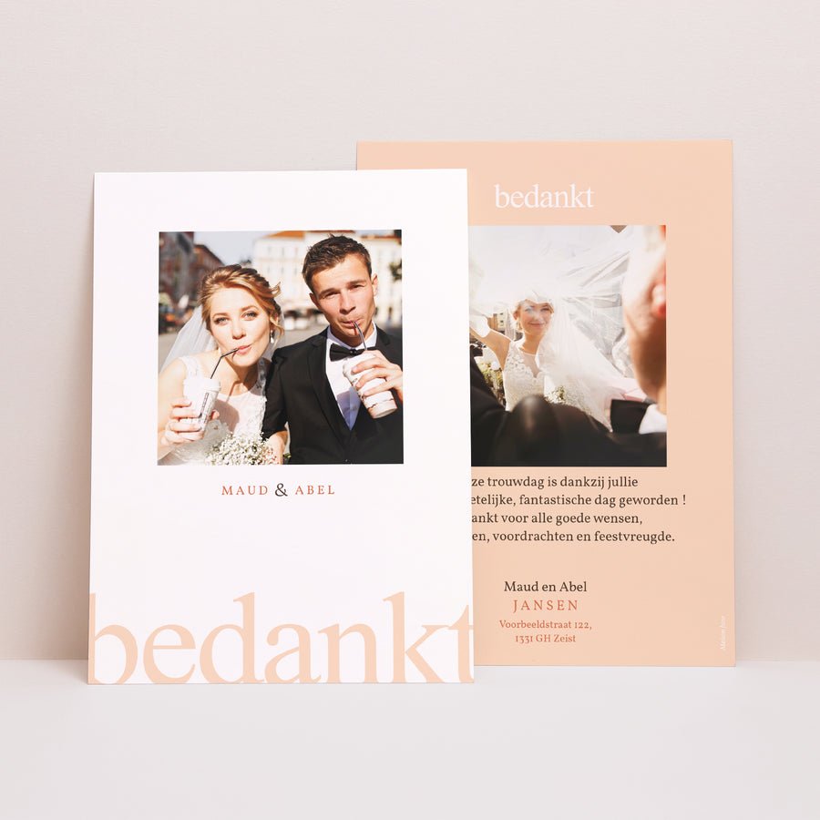 Bedankkaart Huwelijk Erkenning foto