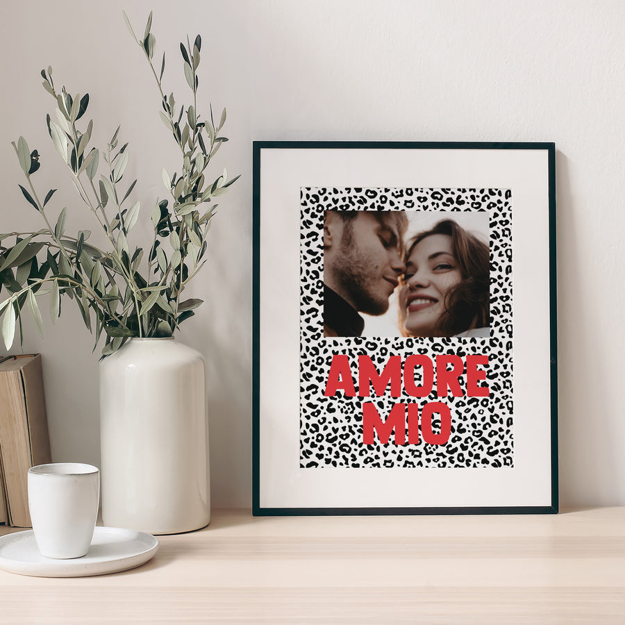Poster Objecten Portret Amore Mio leopard foto
