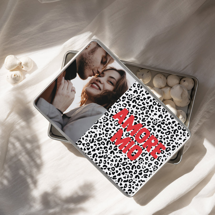 Metalen doos Objecten Rechthoek Amore Mio leopard foto