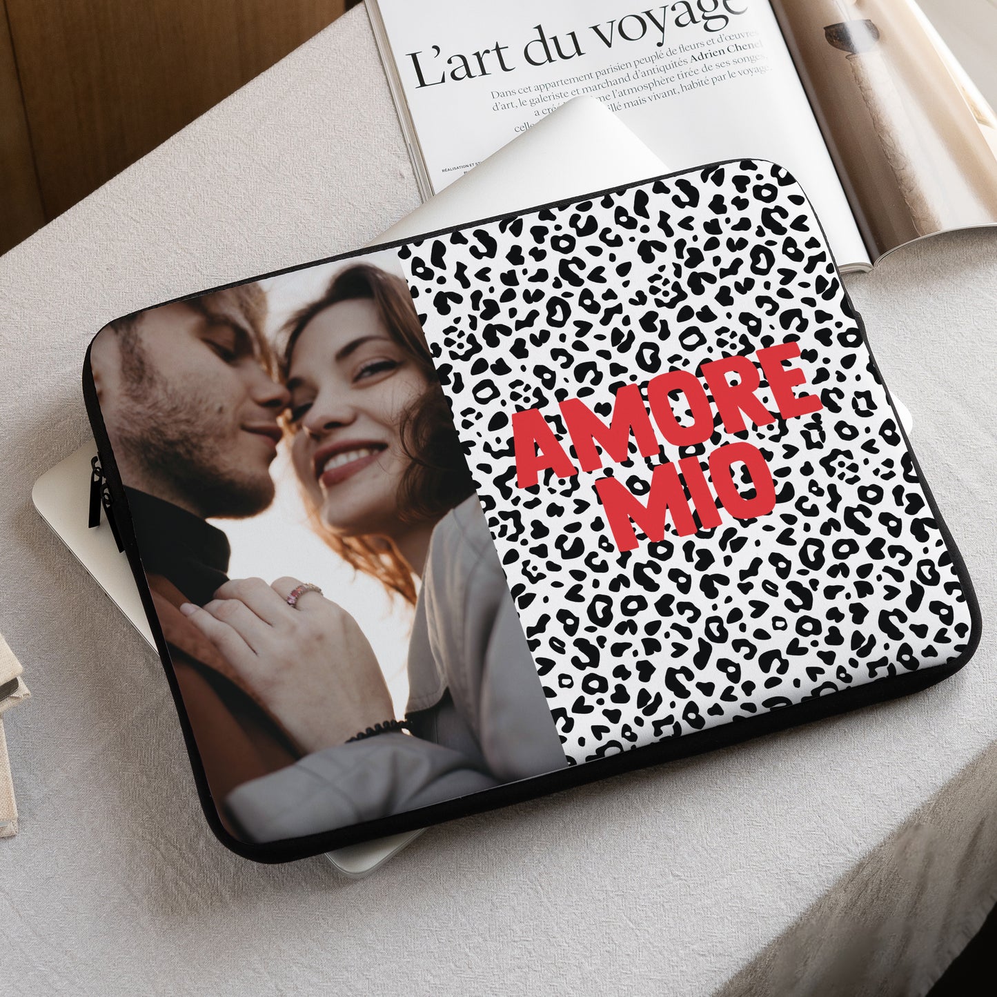 Laptophoes Objecten 15 inch Amore Mio leopard foto N° 1