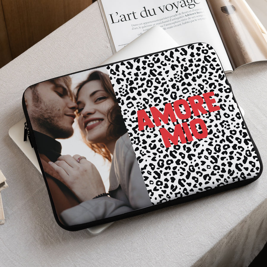 Laptophoes Objecten 15 inch Amore Mio leopard foto