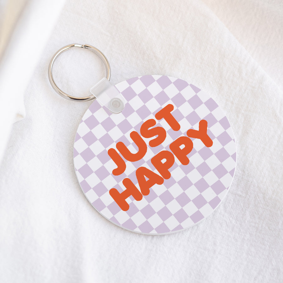 Sleutelhanger Objecten Rond Just Happy foto