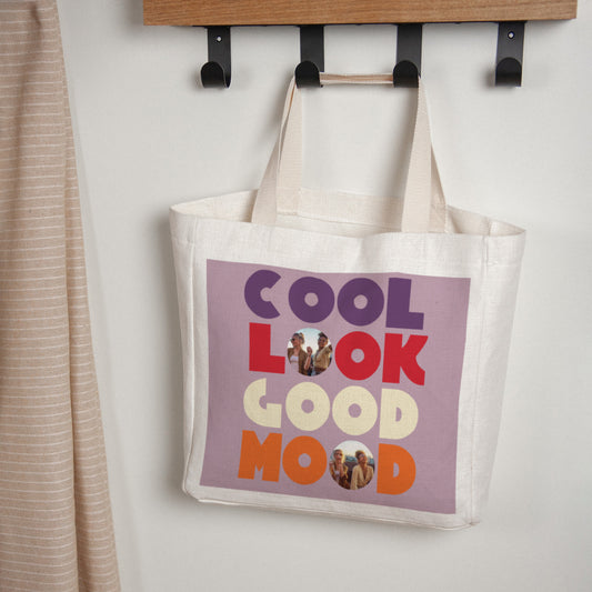 Tote Bag Objecten Handgreep van canvas Koele uitstraling goede sfeer foto