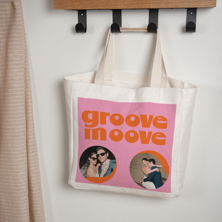 Tote Bag Objecten Handgreep van canvas Groove beweging foto