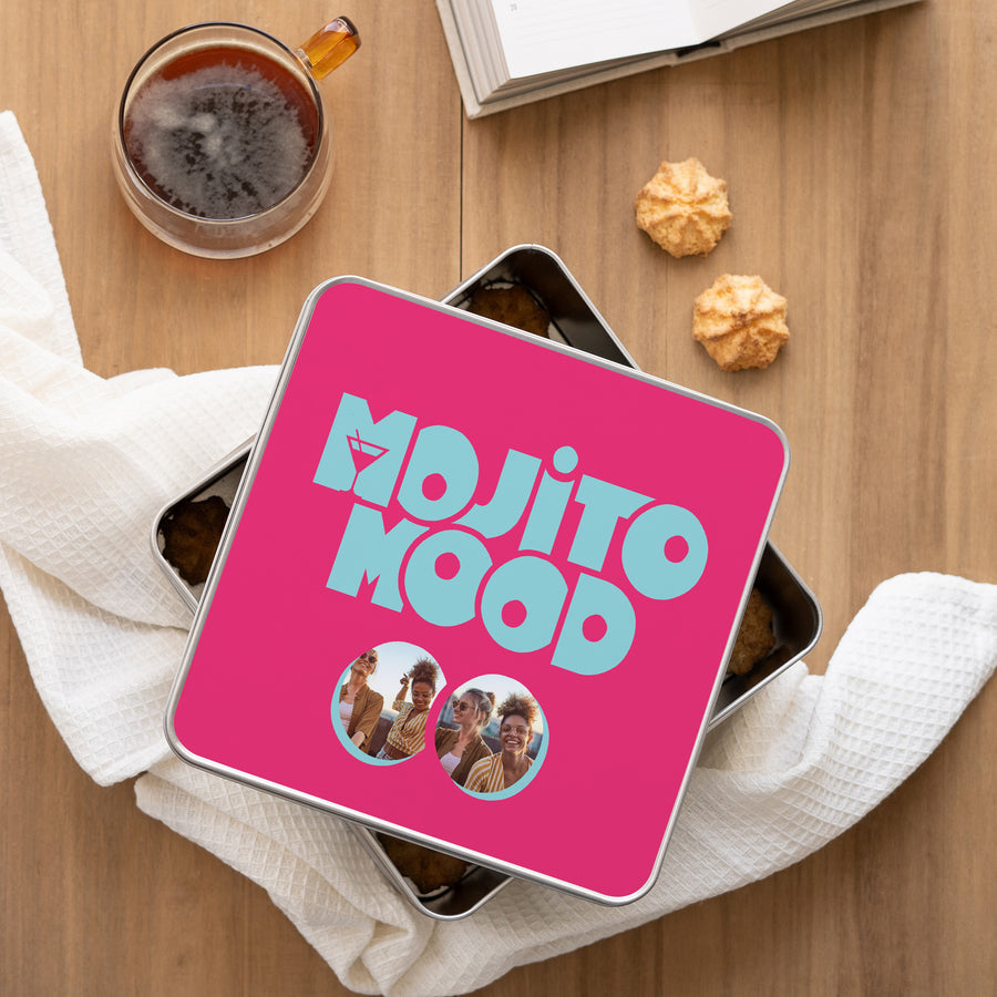 Metalen doos Objecten Vierkant Mojito stemming foto