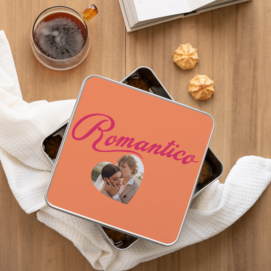 Metalen doos Objecten Vierkant Romantico foto