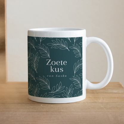 Mok Objecten Wit Zoete kus foto N° 1