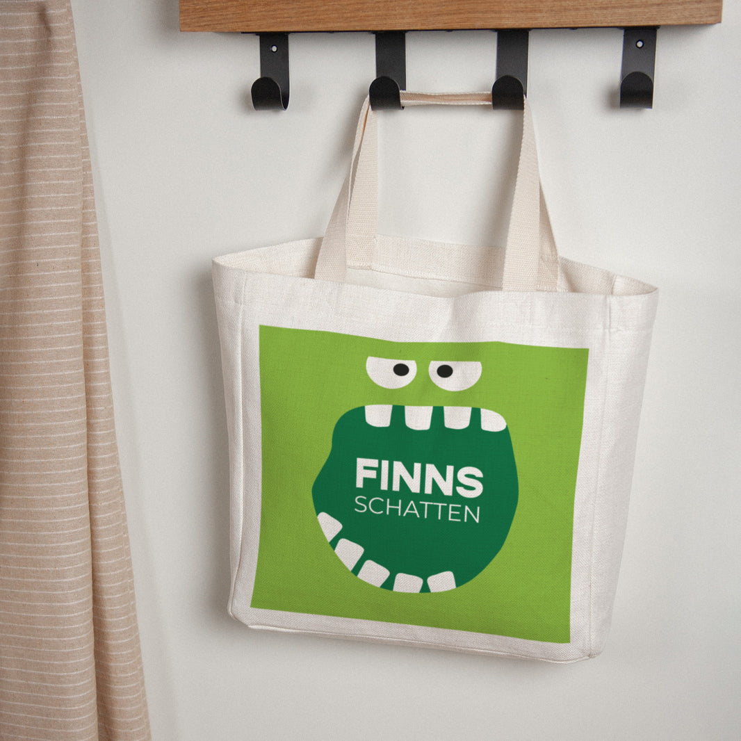 Tote Bag Objecten Handgreep van canvas Groen monster foto N° 1