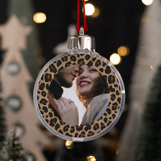 Kerstbal Objecten Ronde Hallo liefde luipaard foto