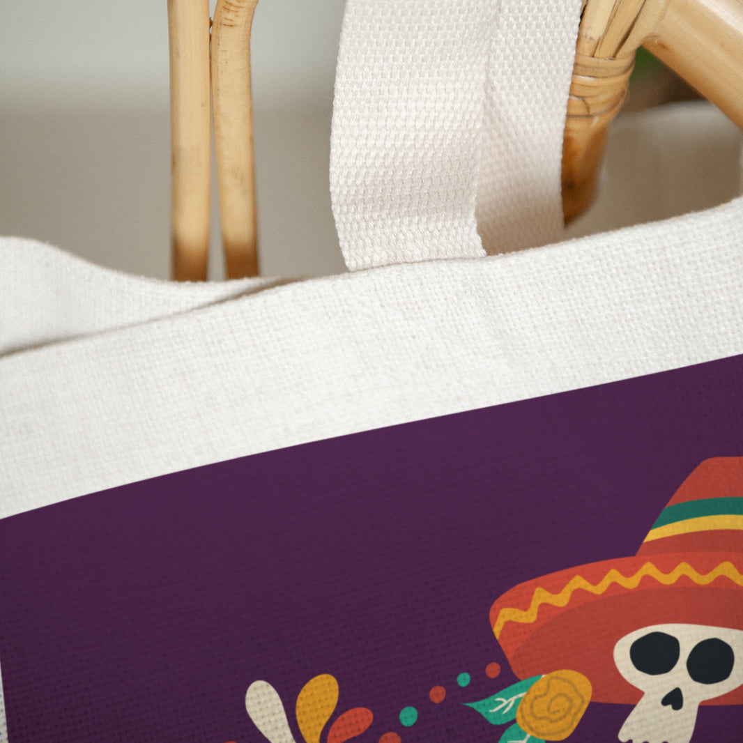 Tote Bag Objecten Handgreep van canvas Dia de la muerte foto N° 3