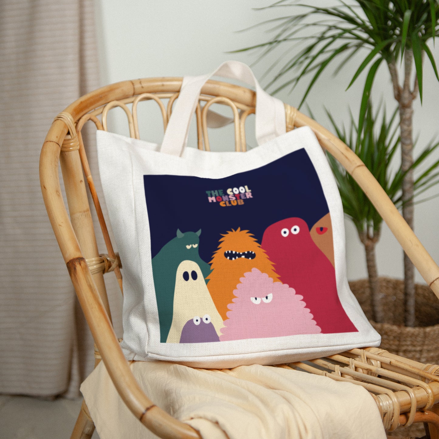 Tote Bag Objecten Handgreep van canvas De coole monsterclub foto N° 2