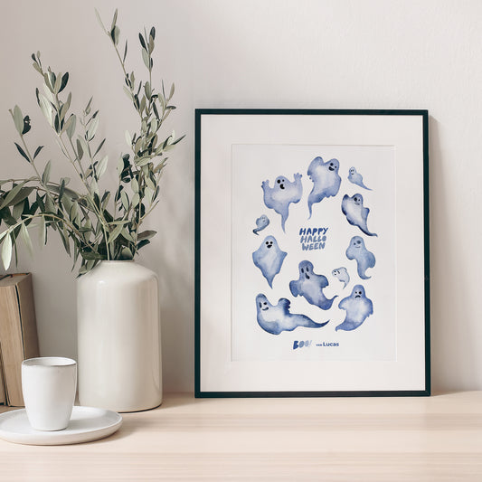 Poster Objecten Portret Blauwe geest foto