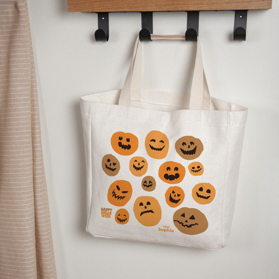 Tote Bag Objecten Handgreep van canvas Pompoenen foto N° 1