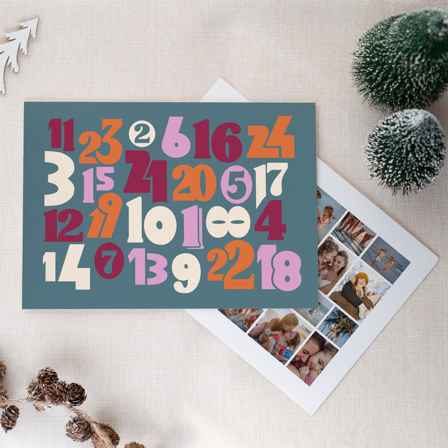 Adventskalender Eindejaar Landschap Big numbers horizon foto