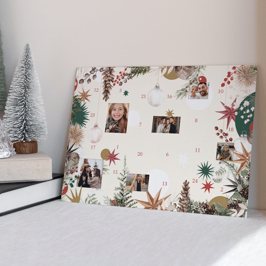 Adventskalender Eindejaar Landschap Betoverend Kerstmis foto