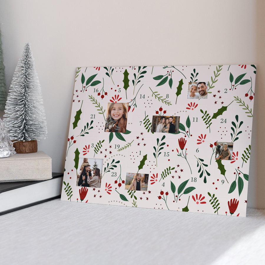 Adventskalender Eindejaar Landschap Kerstmis plantaardig foto