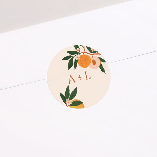 Sticker Huwelijk Cirkel Onder de abrikozenbomen foto