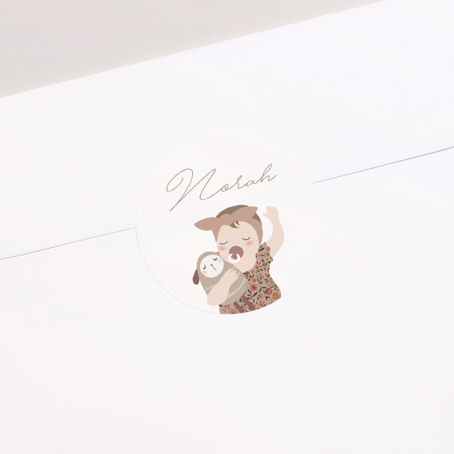 Sticker Geboorte Cirkel De mooiste baby - meisje foto