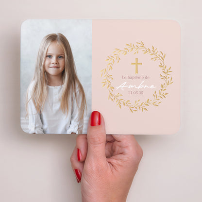 Doopuitnodiging Landschap, afgeronde randen Rozen Zoetekroon foto N° 3