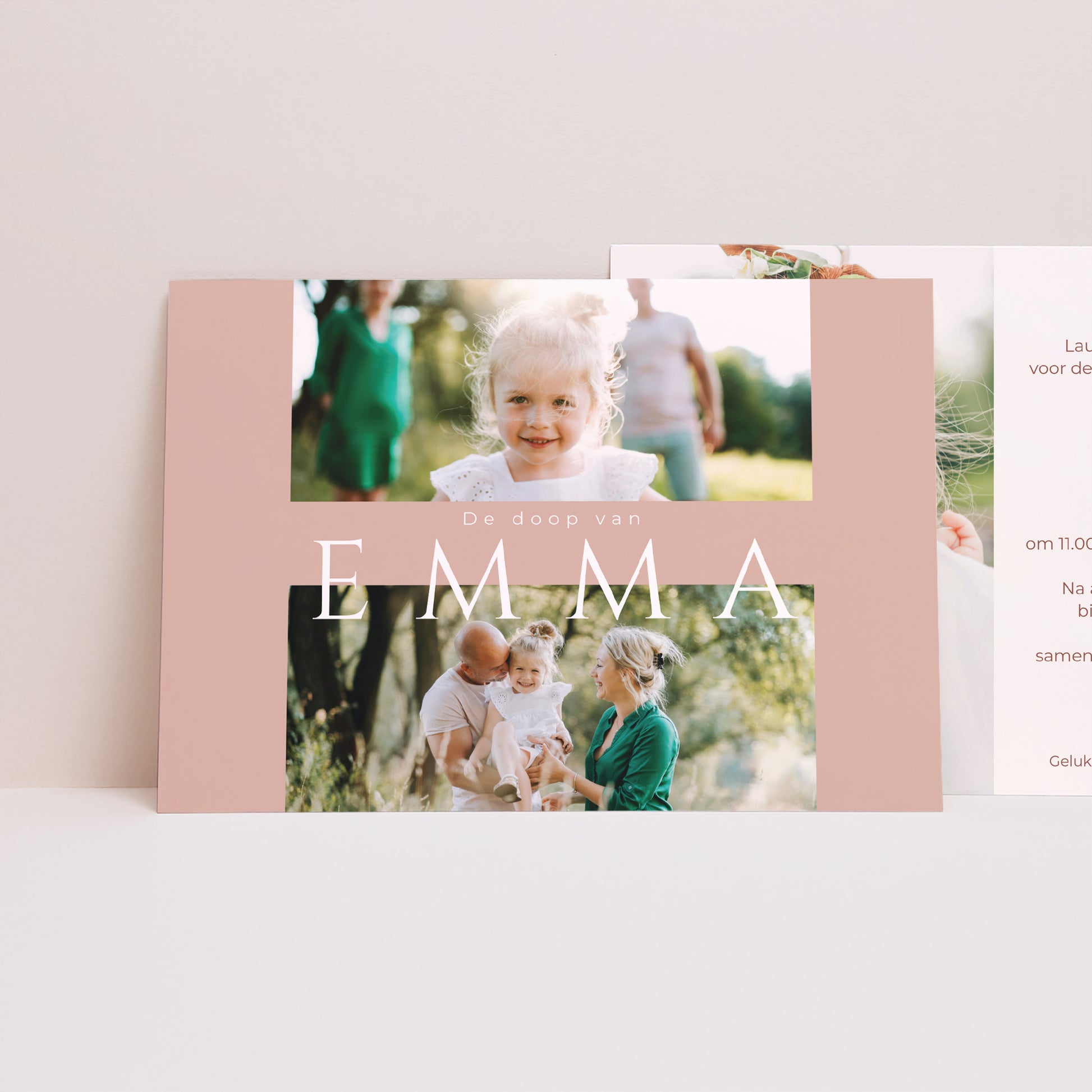 Doopuitnodiging Landschap Glans van het heden foto N° 1