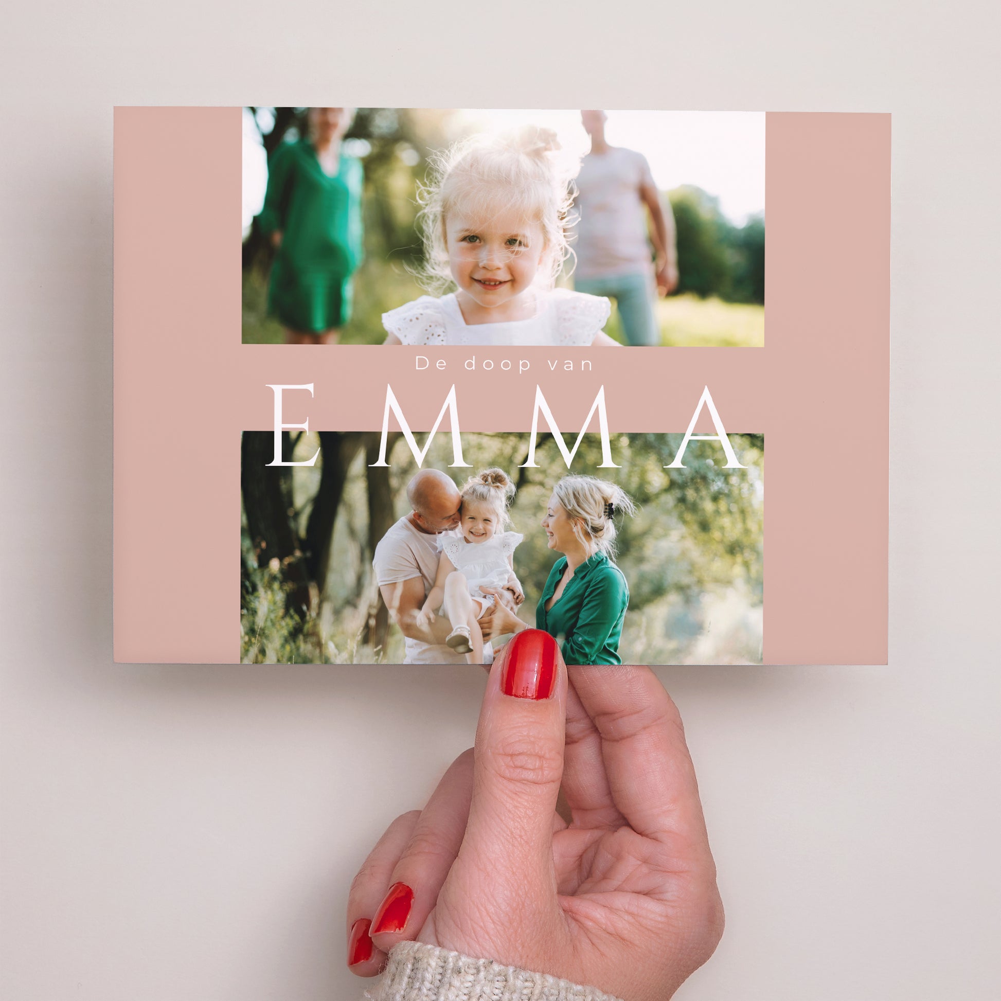 Doopuitnodiging Landschap Glans van het heden foto N° 2