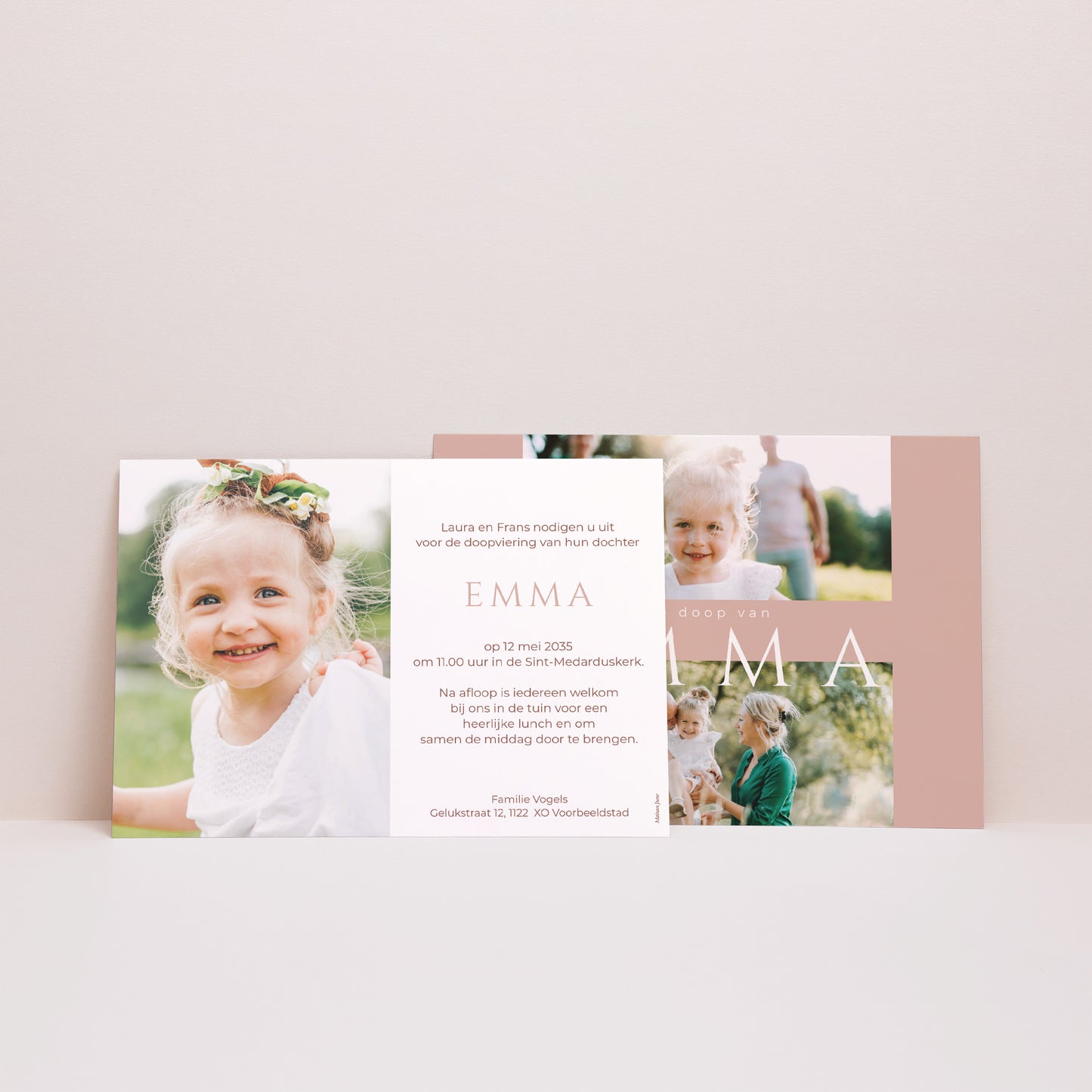 Doopuitnodiging Landschap Glans van het heden foto N° 3