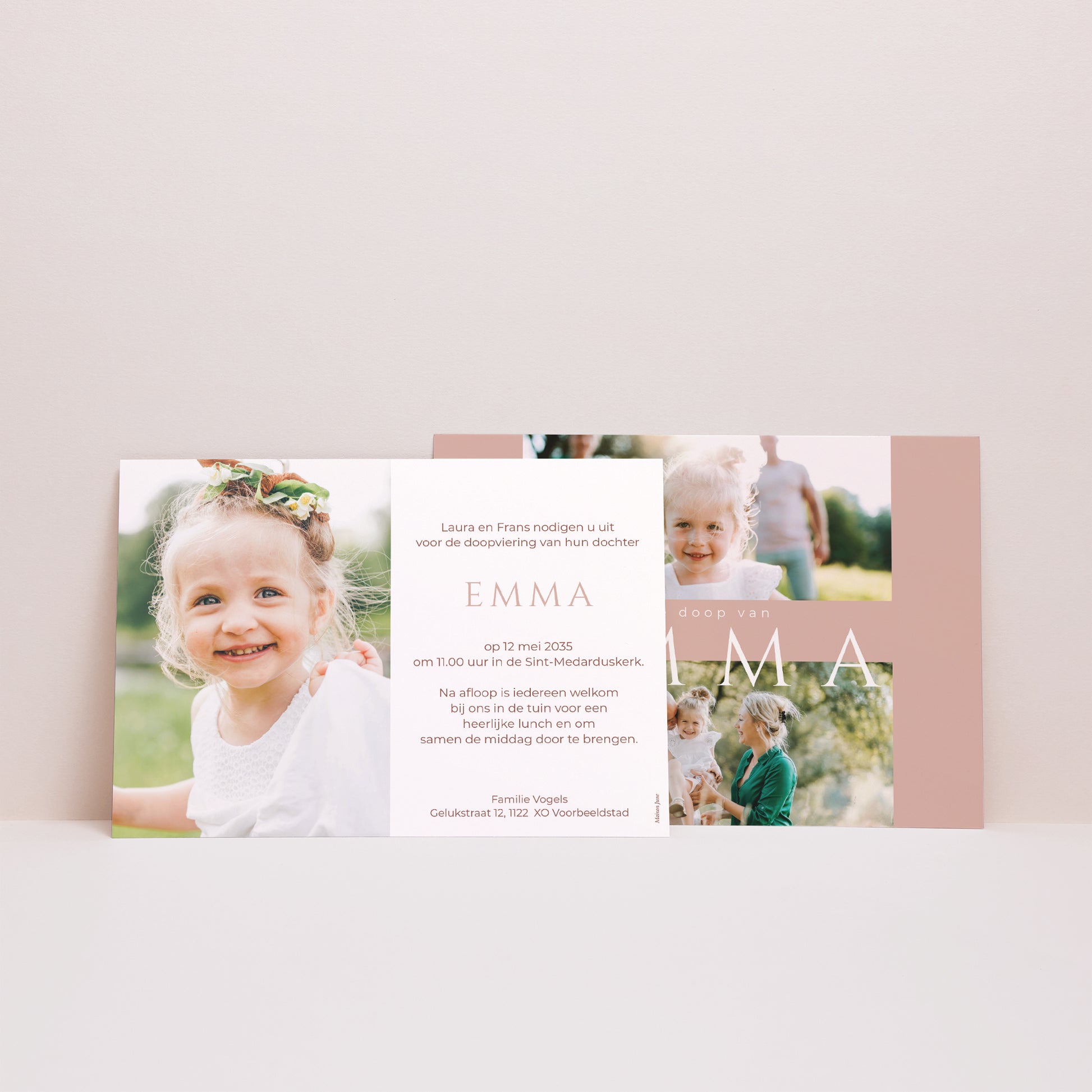 Doopuitnodiging Landschap Glans van het heden foto N° 3