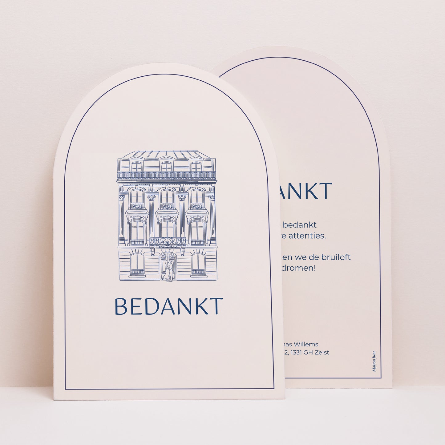 Bedankkaart Huwelijk Archief Faubourg Saint-Honoré foto N° 1