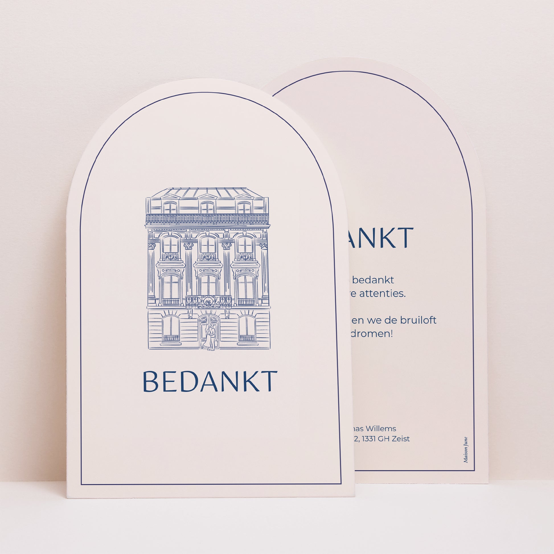 Bedankkaart Huwelijk Archief Faubourg Saint-Honoré foto N° 1