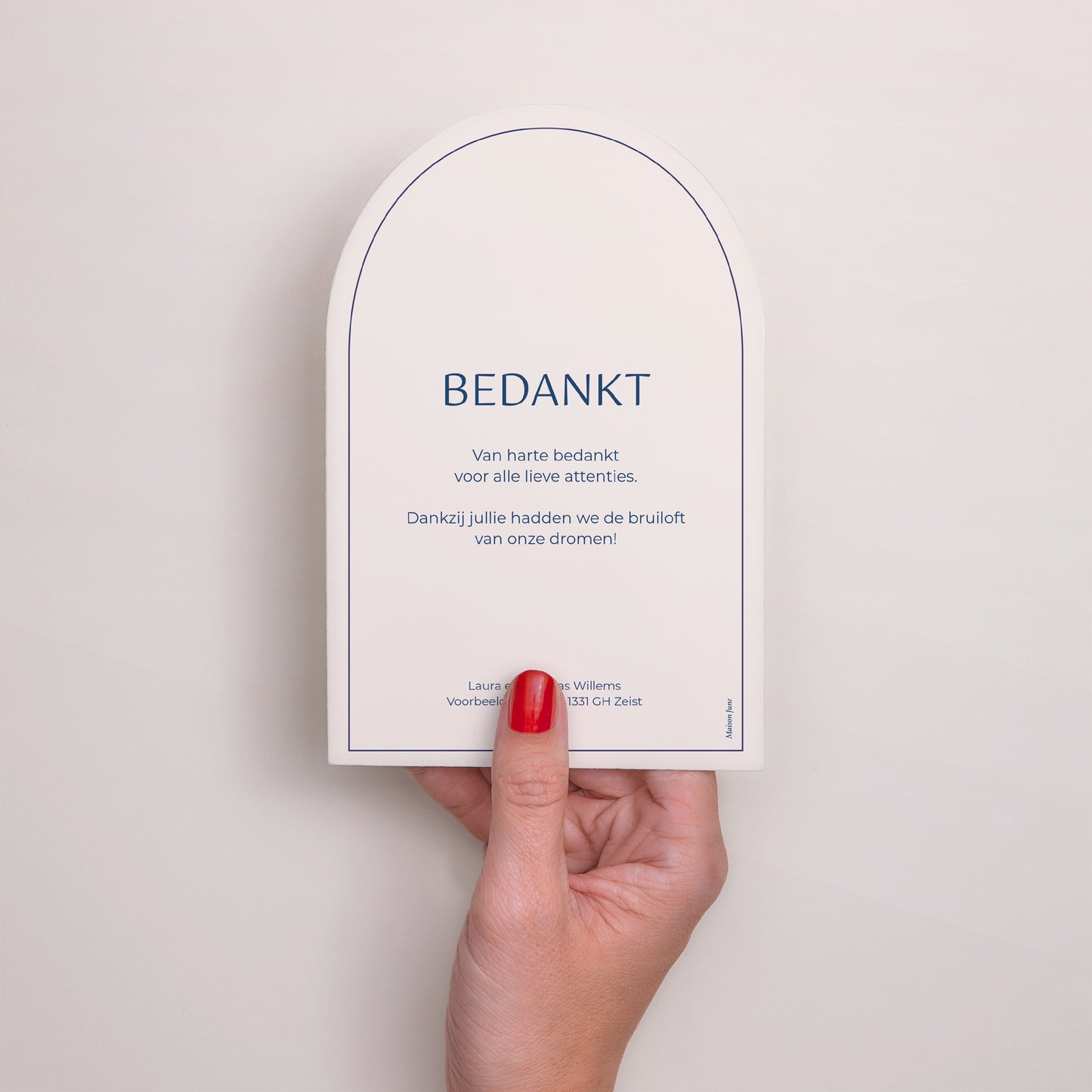 Bedankkaart Huwelijk Archief Faubourg Saint-Honoré foto N° 3