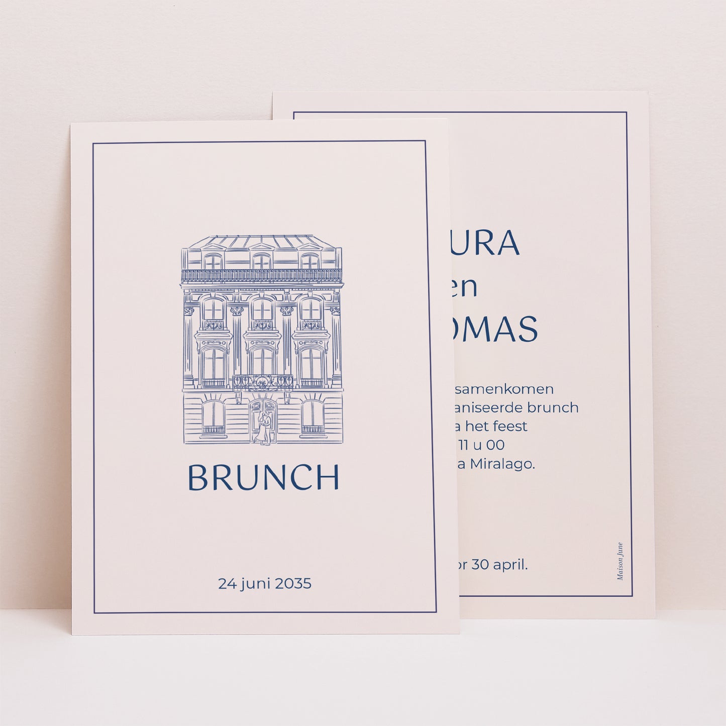 Uitnodigingen Huwelijk Portret Faubourg Saint-Honoré foto N° 1