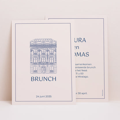 Uitnodigingen Huwelijk Portret Faubourg Saint-Honoré foto N° 1