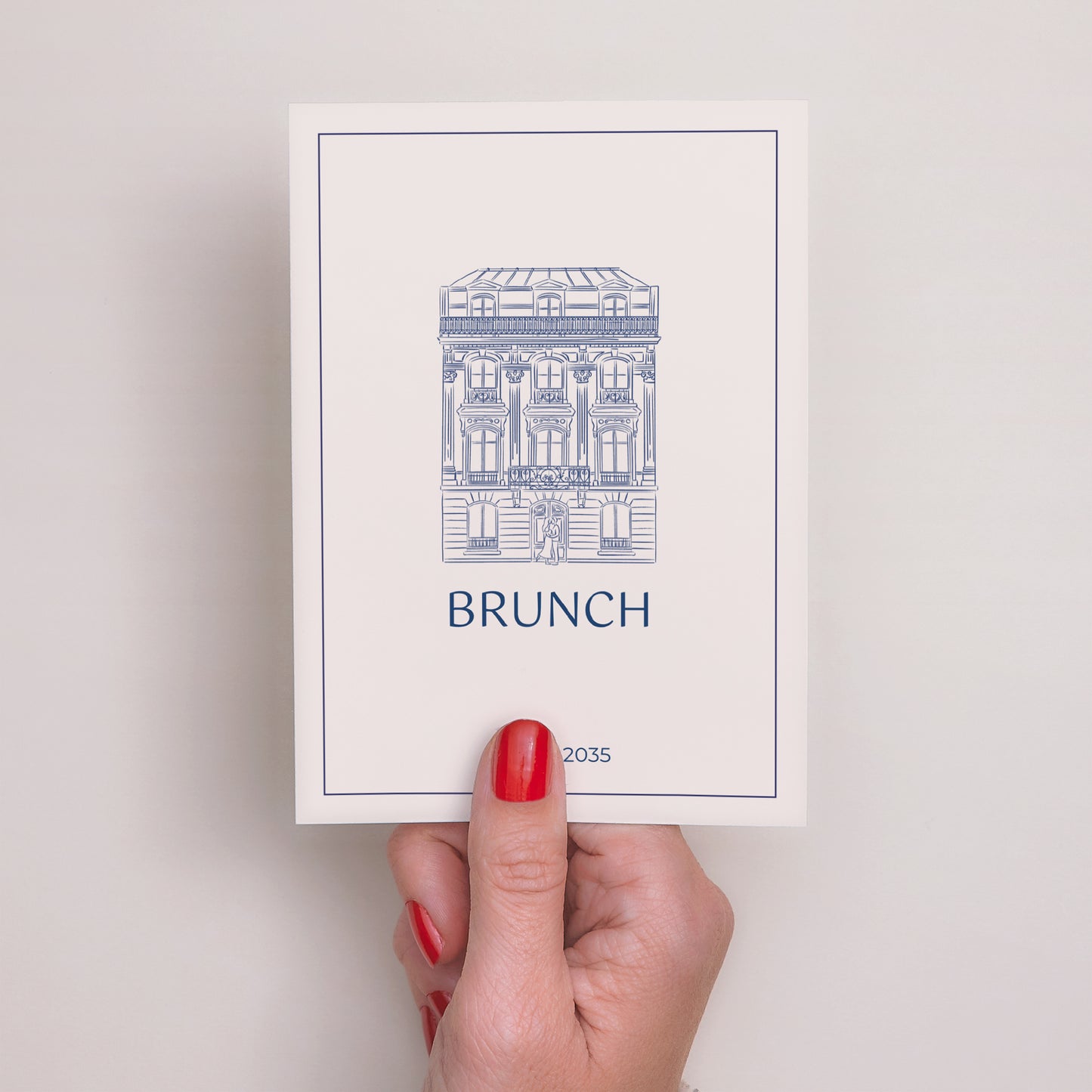 Uitnodigingen Huwelijk Portret Faubourg Saint-Honoré foto N° 2