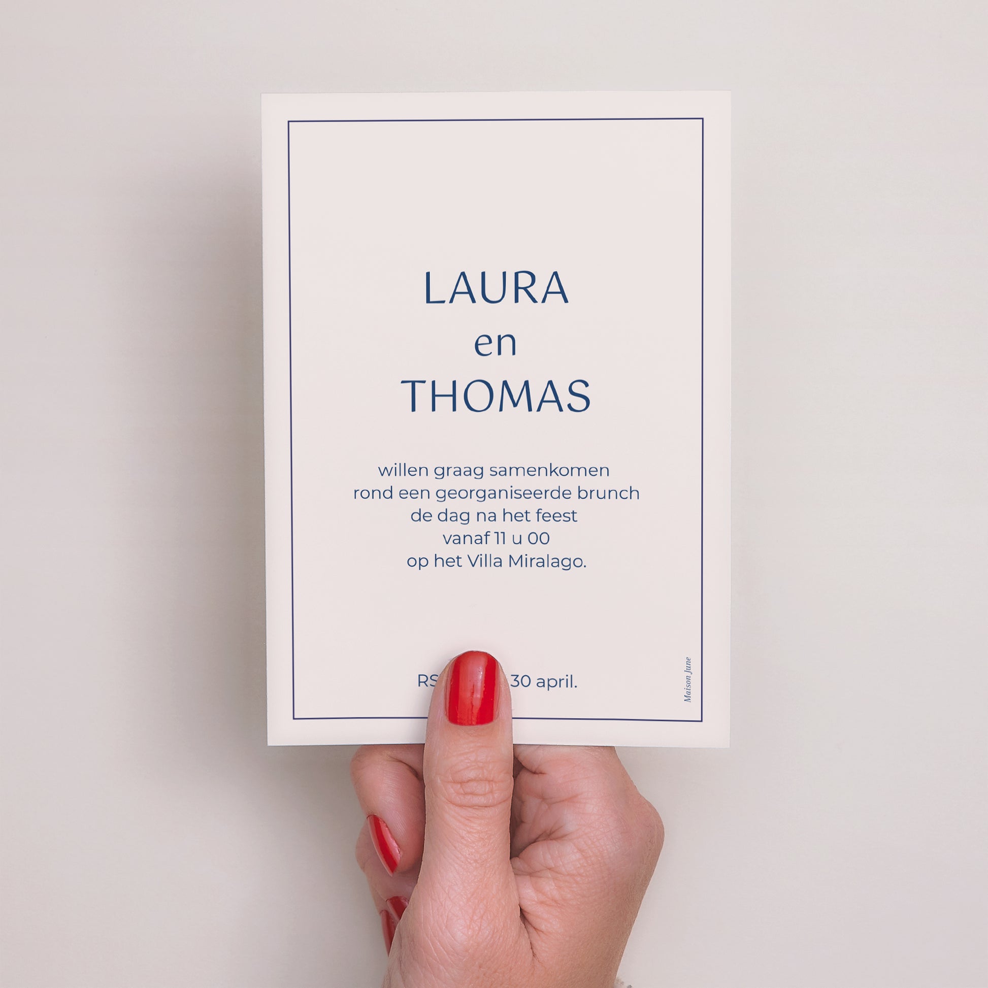 Uitnodigingen Huwelijk Portret Faubourg Saint-Honoré foto N° 3