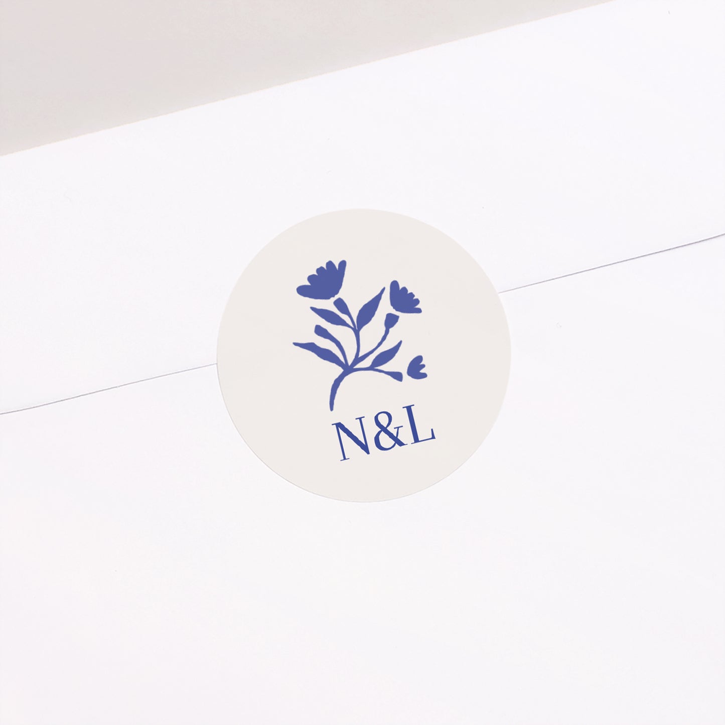 Sticker Huwelijk Cirkel Blauw van Hart foto N° 1