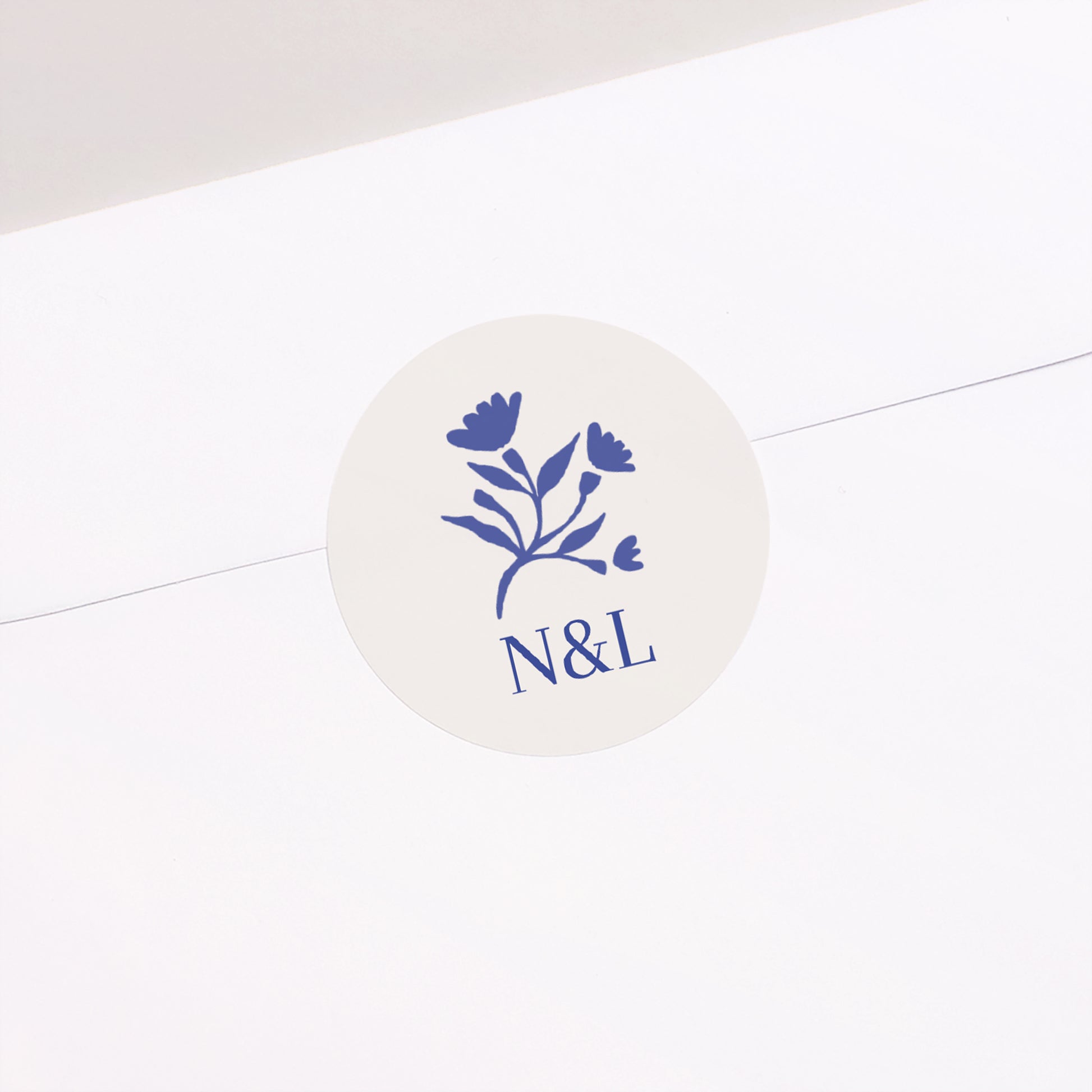 Sticker Huwelijk Cirkel Blauw van Hart foto N° 1