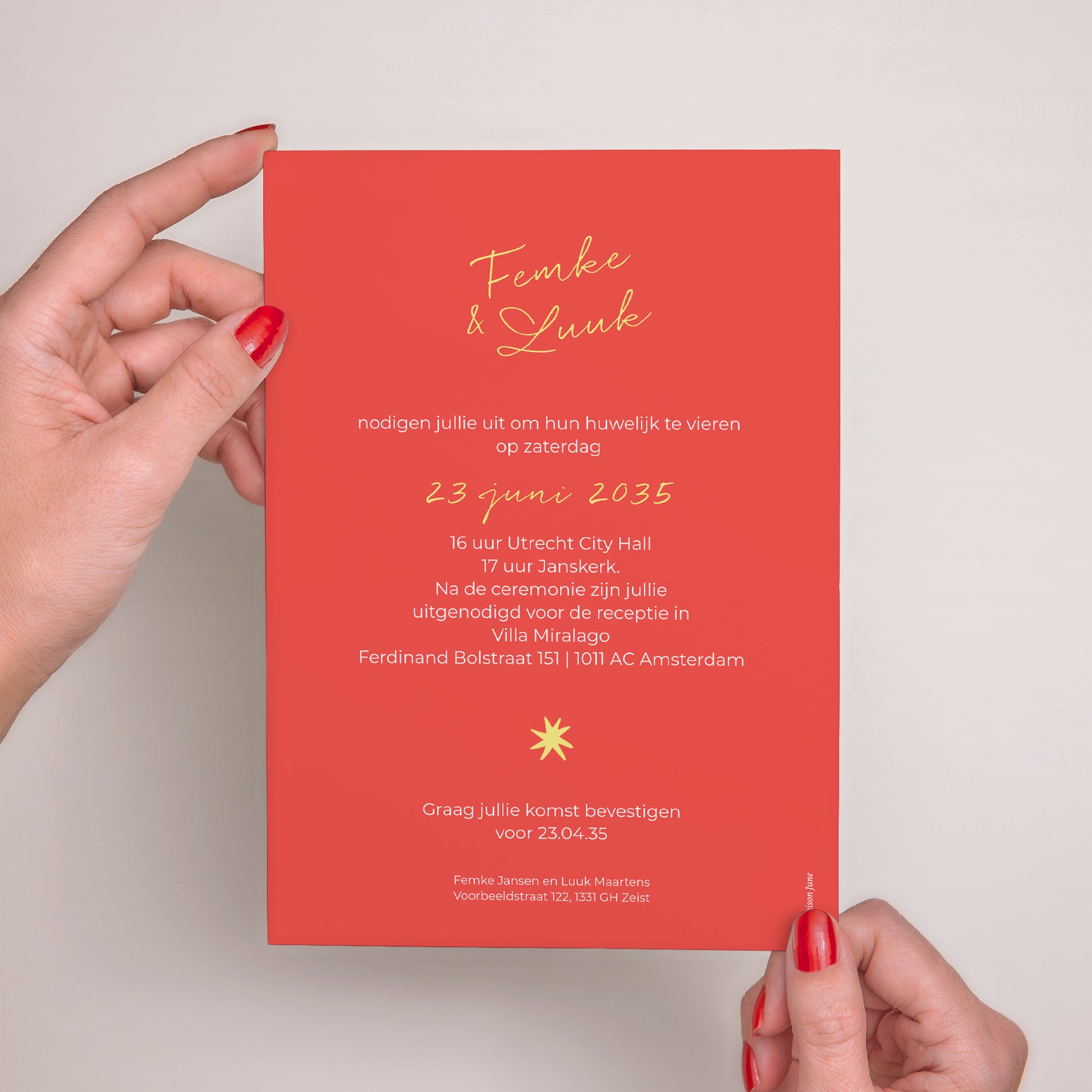 Trouwkaarten Portret Een vleugje fantasie foto N° 3