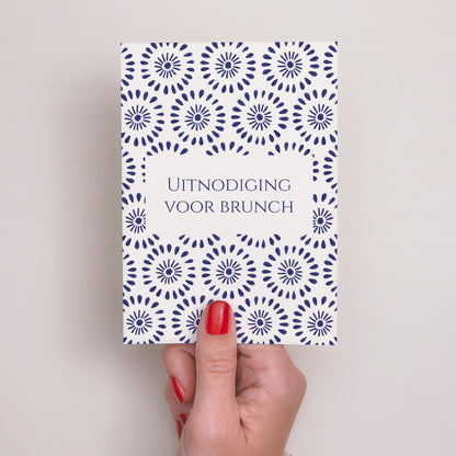 Uitnodigingen Huwelijk Portret Belofte van Azuur foto N° 2