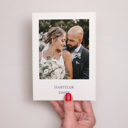 Bedankkaart Huwelijk Belofte van Azuur foto N° 2