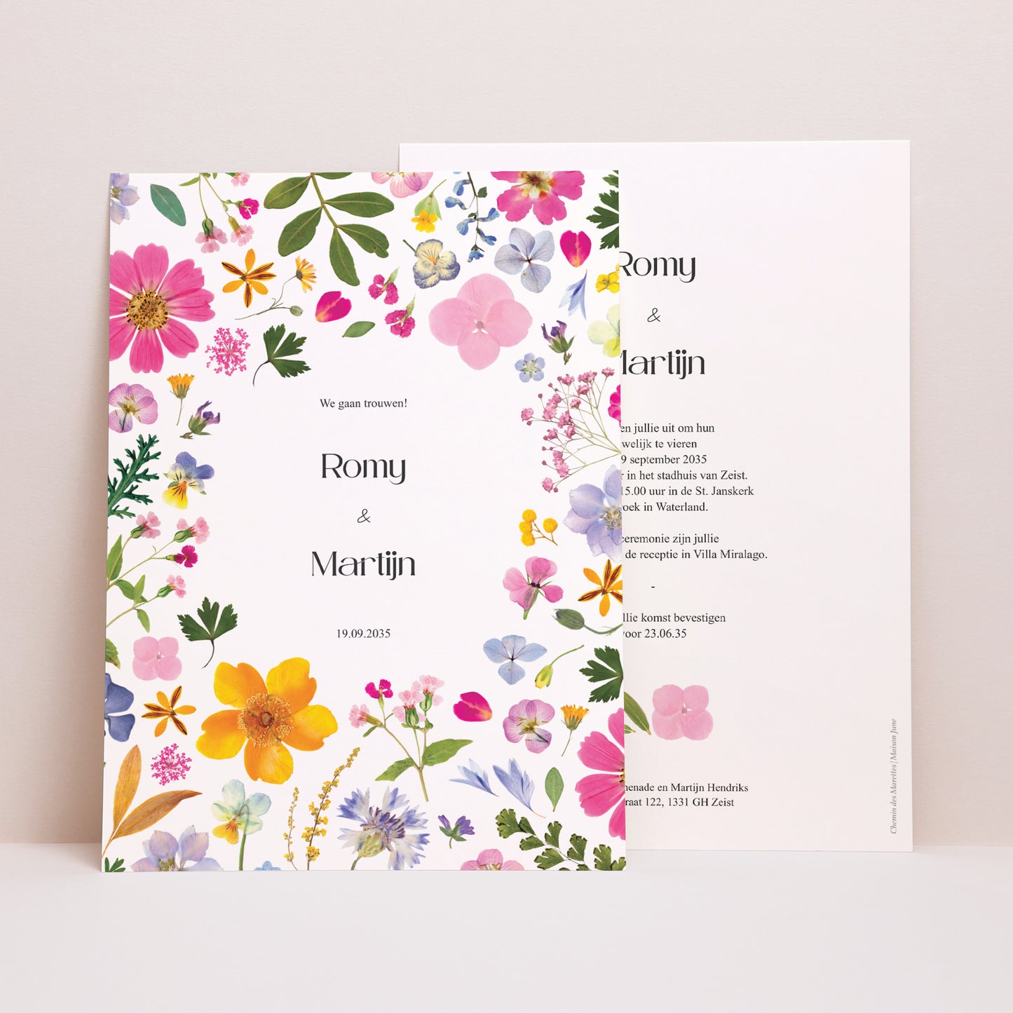 Trouwkaarten Portret Landsymfonie foto N° 1