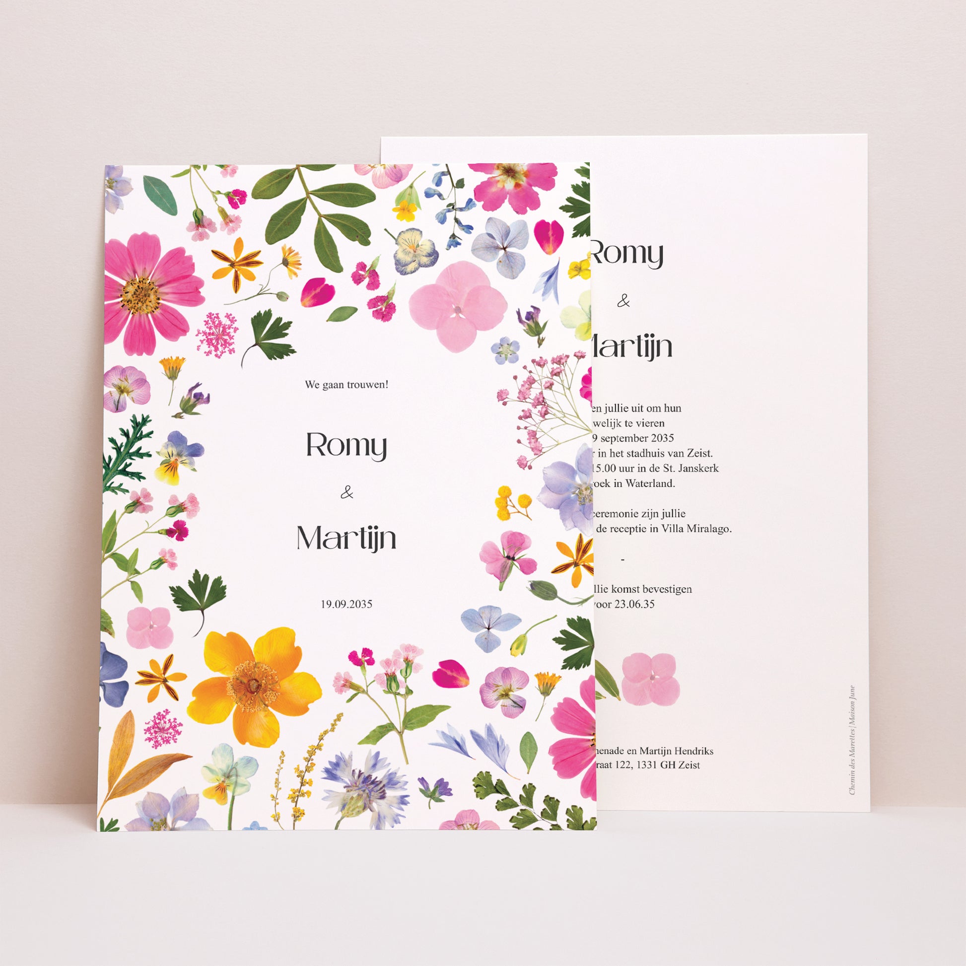 Trouwkaarten Portret Landsymfonie foto N° 1