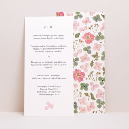 Menu Huwelijk Panorama portret Poëzie Bloemig foto N° 1