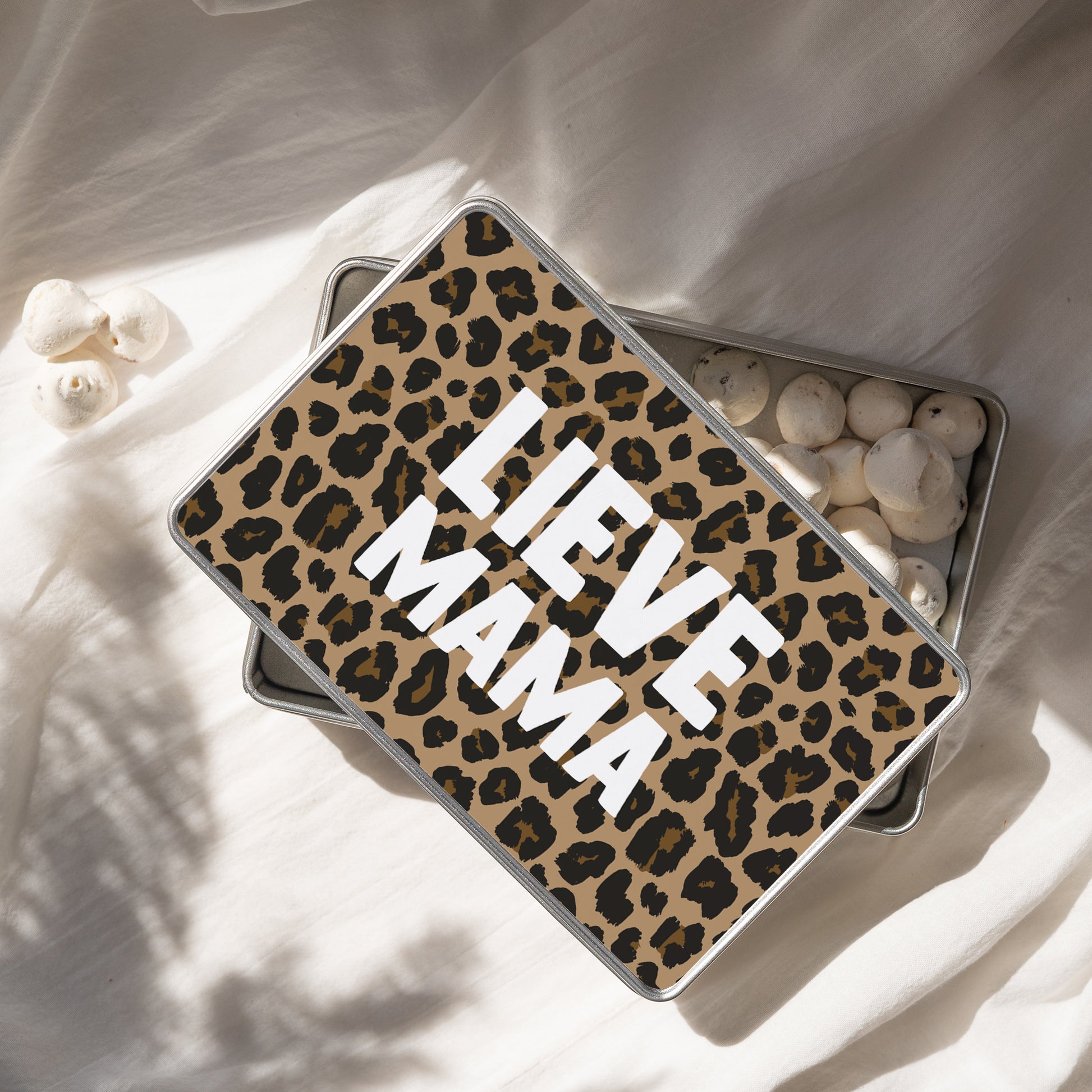 Metalen doos Objecten Rechthoek Mama van Liefde Luipaard foto N° 1